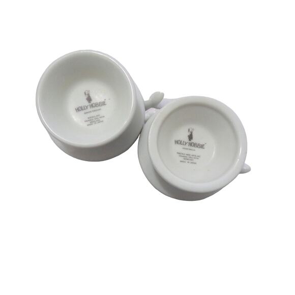 (2) Holly Hobbie Coffee or Tea Mugs Pedestal Style Japan Vintage - Picture 2 of 3